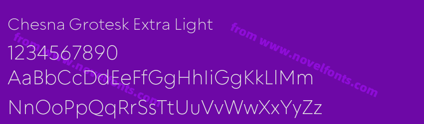 Chesna Grotesk Extra LightPreview Chesna Grotesk Extra LightPreview