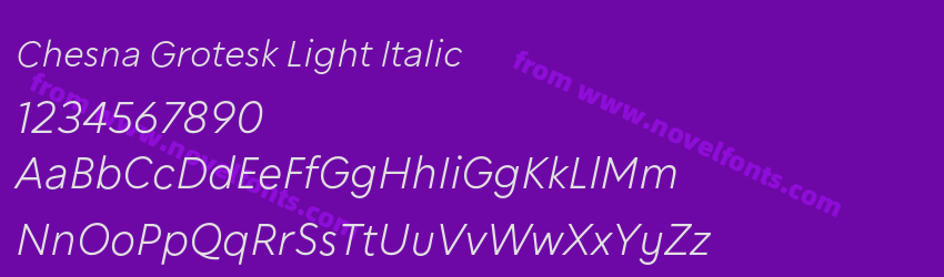 Chesna Grotesk Light ItalicPreview Chesna Grotesk Light ItalicPreview