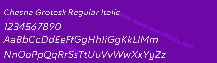 Chesna Grotesk Regular ItalicPreview Chesna Grotesk Regular ItalicPreview
