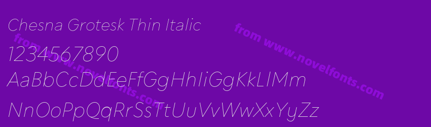 Chesna Grotesk Thin ItalicPreview Chesna Grotesk Thin ItalicPreview