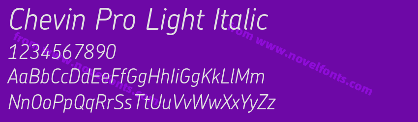 Chevin Pro Light ItalicPreview Chevin Pro Light ItalicPreview