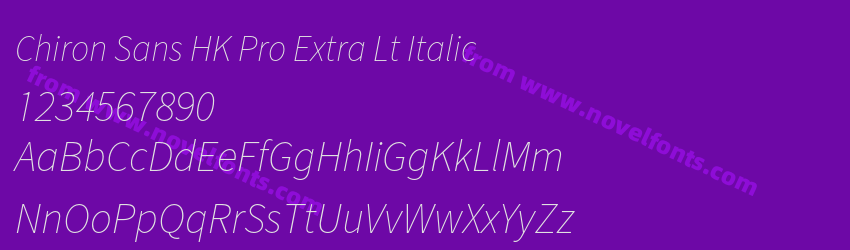 Chiron Sans HK Pro Extra Lt ItalicPreview Chiron Sans HK Pro Extra Lt ItalicPreview