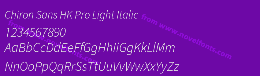 Chiron Sans HK Pro Light ItalicPreview Chiron Sans HK Pro Light ItalicPreview