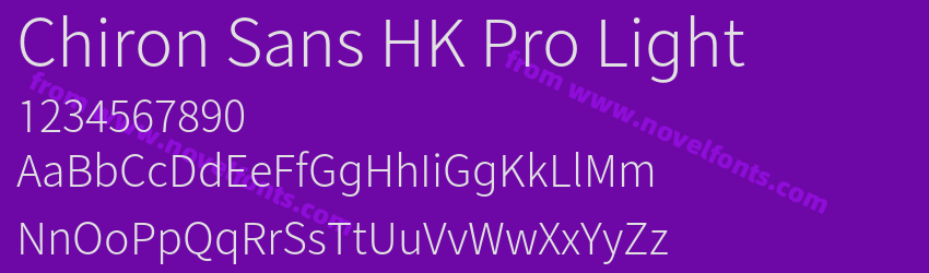 Chiron Sans HK Pro LightPreview Chiron Sans HK Pro LightPreview
