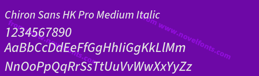 Chiron Sans HK Pro Medium ItalicPreview Chiron Sans HK Pro Medium ItalicPreview