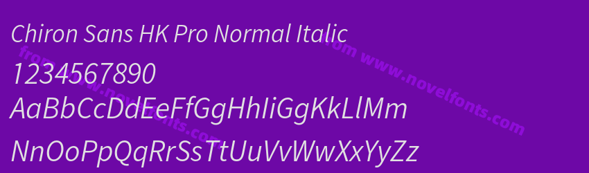 Chiron Sans HK Pro Normal ItalicPreview Chiron Sans HK Pro Normal ItalicPreview