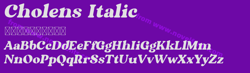 Cholens ItalicPreview Cholens ItalicPreview