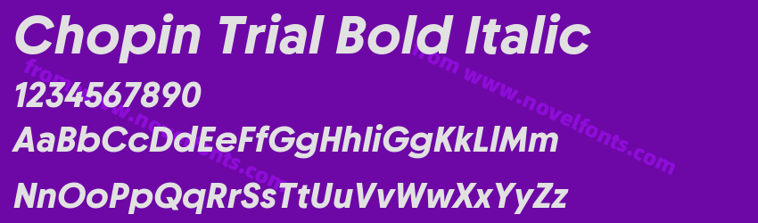 Chopin Trial Bold ItalicPreview Chopin Trial Bold ItalicPreview