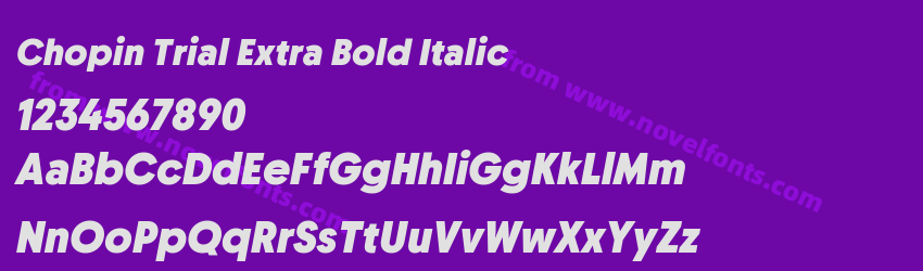 Chopin Trial Extra Bold ItalicPreview