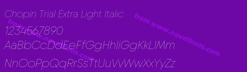 Chopin Trial Extra Light ItalicPreview Chopin Trial Extra Light ItalicPreview