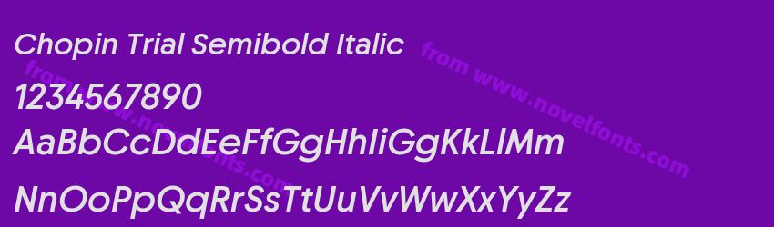 Chopin Trial Semibold ItalicPreview Chopin Trial Semibold ItalicPreview