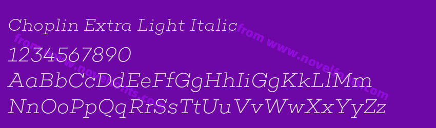 Choplin Extra Light ItalicPreview Choplin Extra Light ItalicPreview