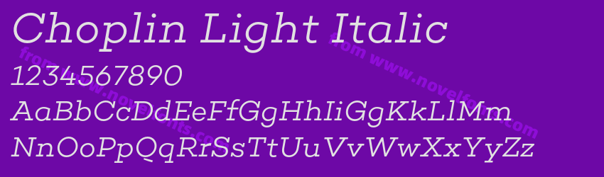 Choplin Light ItalicPreview Choplin Light ItalicPreview