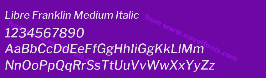 Libre Franklin Medium ItalicPreview