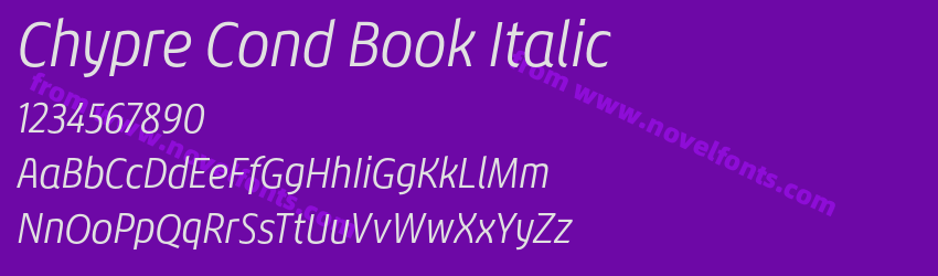 Chypre Cond Book ItalicPreview Chypre Cond Book ItalicPreview