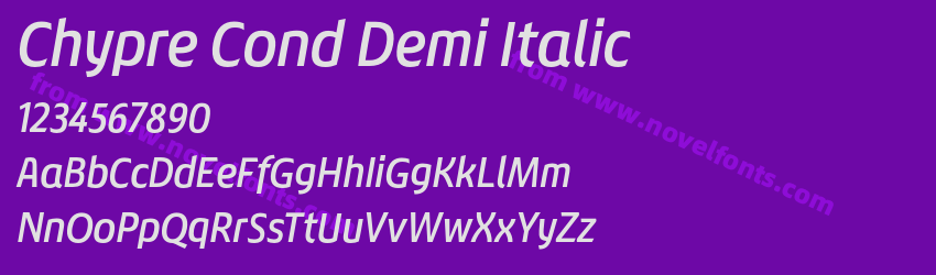 Chypre Cond Demi ItalicPreview Chypre Cond Demi ItalicPreview