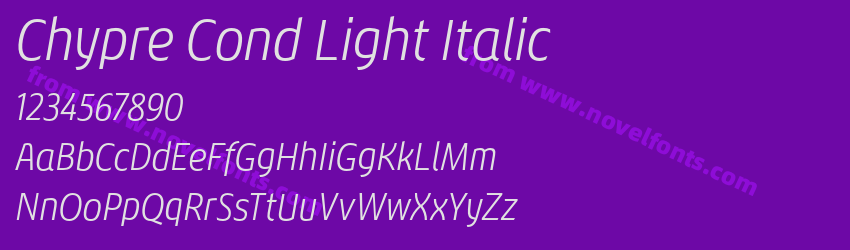 Chypre Cond Light ItalicPreview Chypre Cond Light ItalicPreview