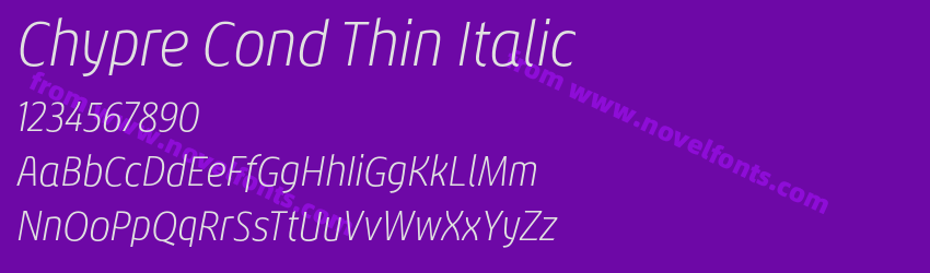 Chypre Cond Thin ItalicPreview Chypre Cond Thin ItalicPreview
