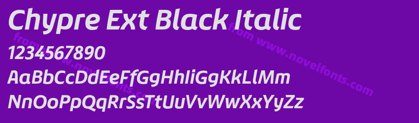 Chypre Ext Black ItalicPreview Chypre Ext Black ItalicPreview