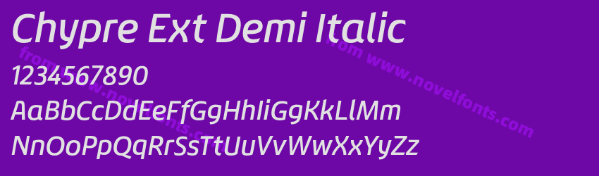 Chypre Ext Demi ItalicPreview Chypre Ext Demi ItalicPreview