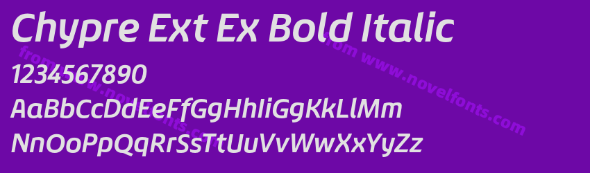 Chypre Ext Ex Bold ItalicPreview Chypre Ext Ex Bold ItalicPreview