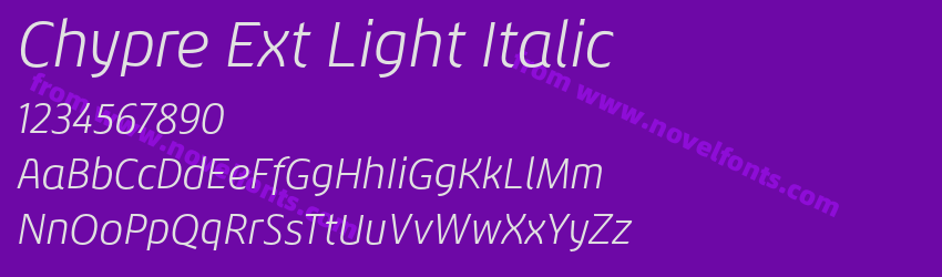 Chypre Ext Light ItalicPreview Chypre Ext Light ItalicPreview
