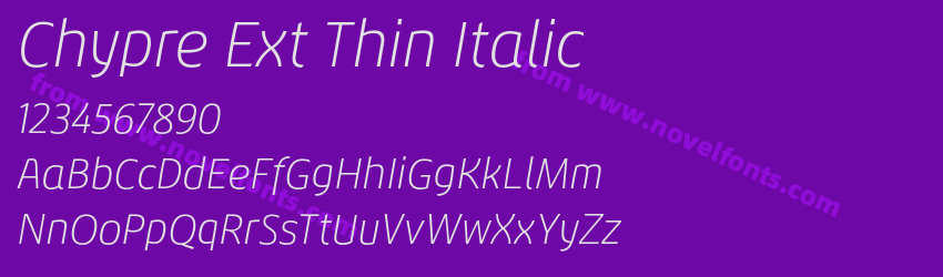 Chypre Ext Thin ItalicPreview Chypre Ext Thin ItalicPreview