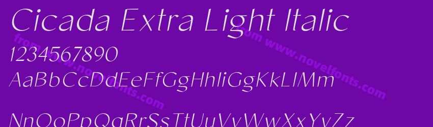 Cicada Extra Light ItalicPreview Cicada Extra Light ItalicPreview