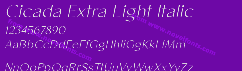 Cicada Extra Light ItalicPreview Cicada Extra Light ItalicPreview