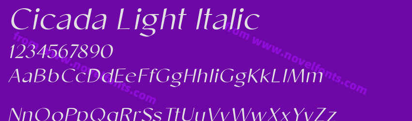 Cicada Light ItalicPreview Cicada Light ItalicPreview