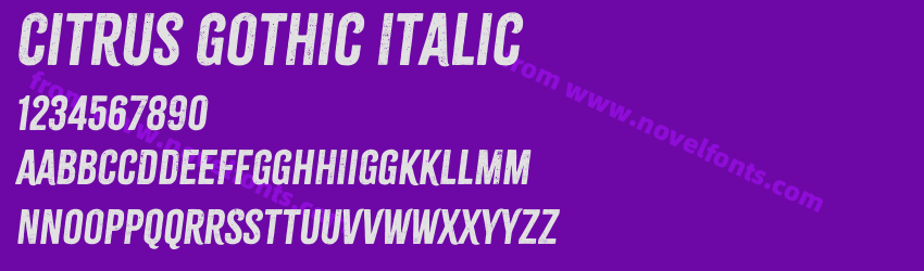 Citrus Gothic ItalicPreview Citrus Gothic ItalicPreview