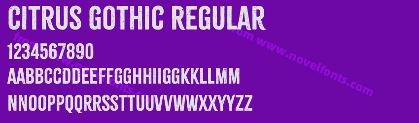 Citrus Gothic RegularPreview Citrus Gothic RegularPreview