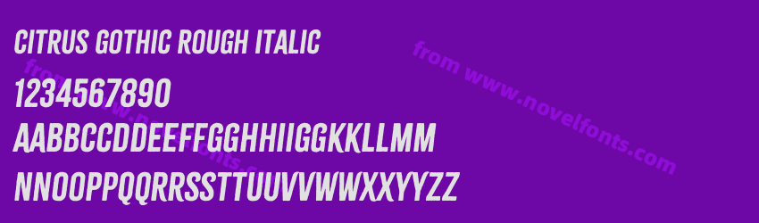 Citrus Gothic Rough ItalicPreview Citrus Gothic Rough ItalicPreview