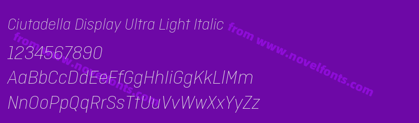 Ciutadella Display Ultra Light ItalicPreview Ciutadella Display Ultra Light ItalicPreview