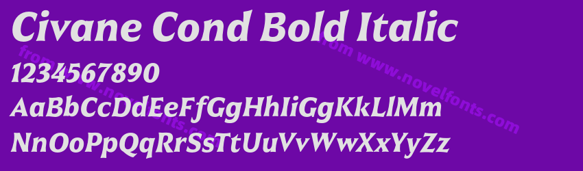 Civane Cond Bold ItalicPreview Civane Cond Bold ItalicPreview
