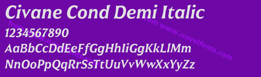 Civane Cond Demi ItalicPreview Civane Cond Demi ItalicPreview