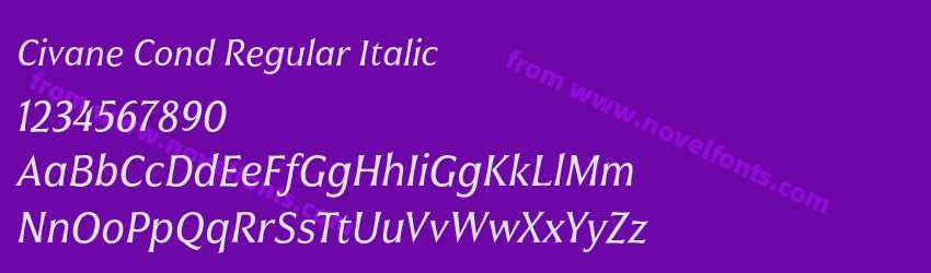 Civane Cond Regular ItalicPreview Civane Cond Regular ItalicPreview