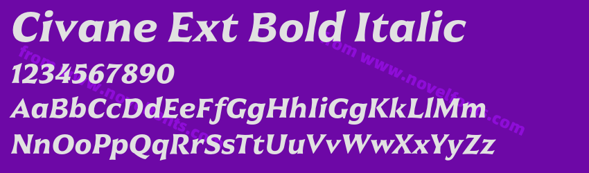 Civane Ext Bold ItalicPreview Civane Ext Bold ItalicPreview