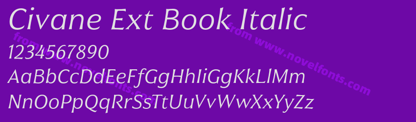 Civane Ext Book ItalicPreview Civane Ext Book ItalicPreview