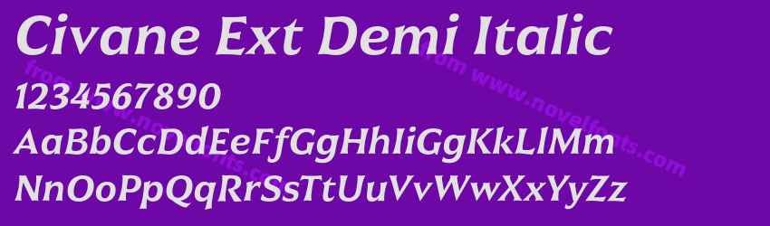 Civane Ext Demi ItalicPreview Civane Ext Demi ItalicPreview