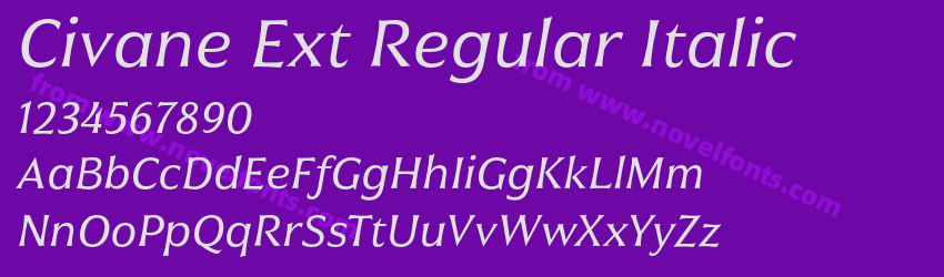 Civane Ext Regular ItalicPreview Civane Ext Regular ItalicPreview