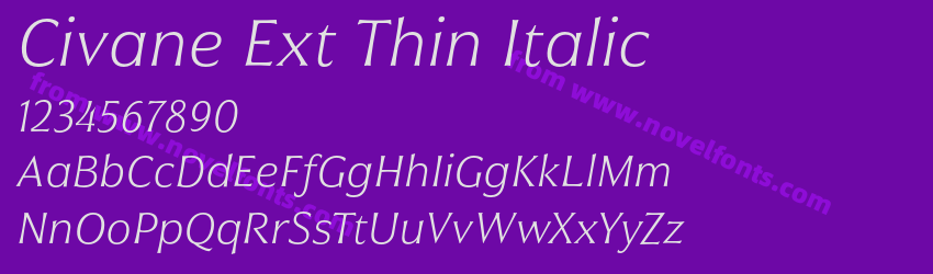 Civane Ext Thin ItalicPreview Civane Ext Thin ItalicPreview
