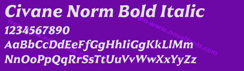 Civane Norm Bold ItalicPreview Civane Norm Bold ItalicPreview
