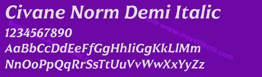 Civane Norm Demi ItalicPreview Civane Norm Demi ItalicPreview