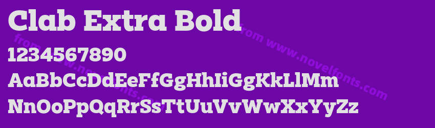 Clab Extra BoldPreview Clab Extra BoldPreview