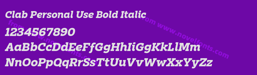 Clab Personal Use Bold ItalicPreview Clab Personal Use Bold ItalicPreview