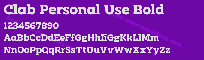 Clab Personal Use BoldPreview