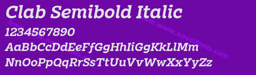 Clab Semibold ItalicPreview Clab Semibold ItalicPreview