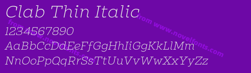 Clab Thin ItalicPreview Clab Thin ItalicPreview