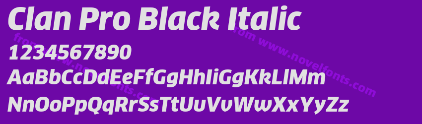 Clan Pro Black ItalicPreview Clan Pro Black ItalicPreview